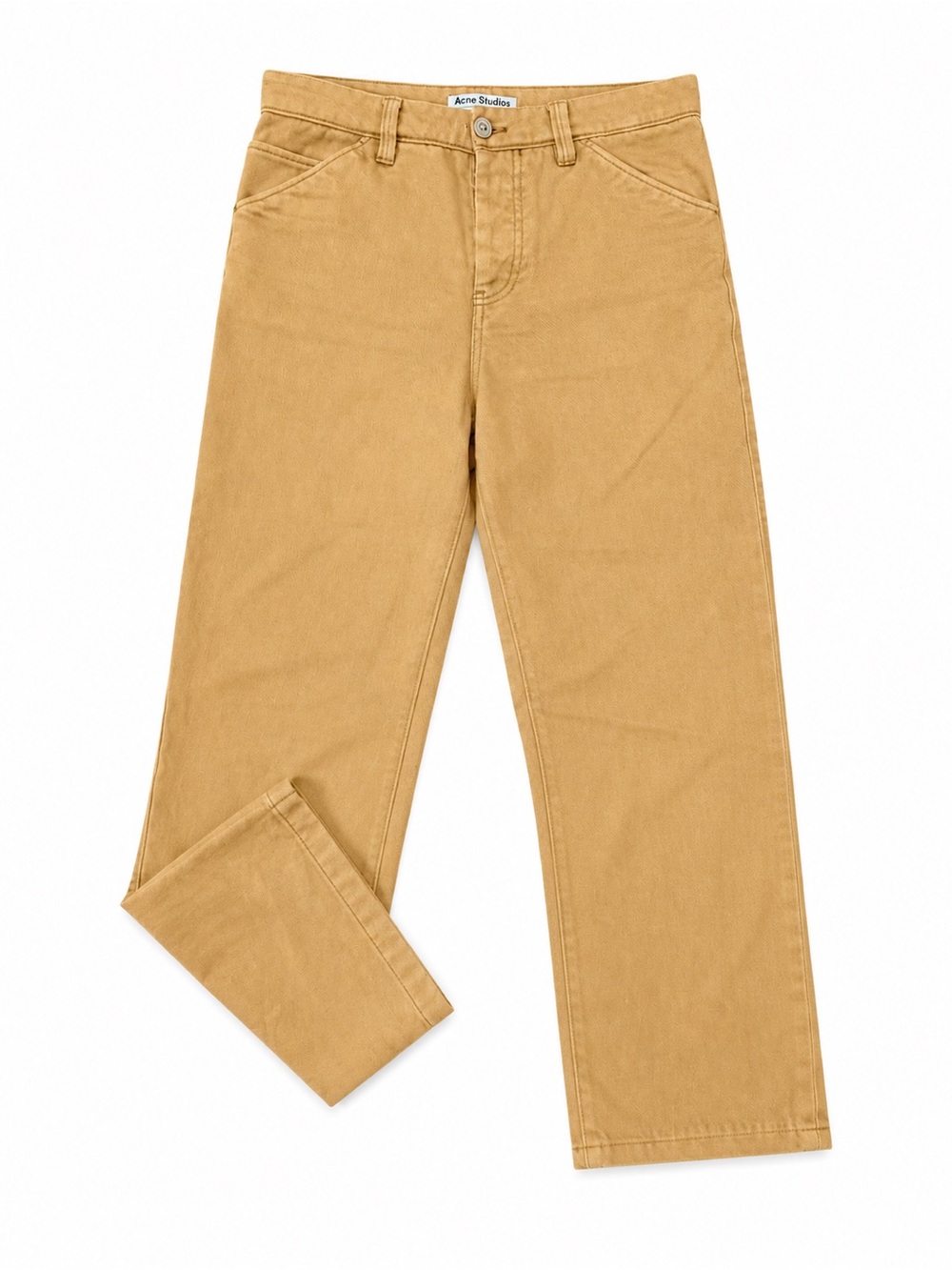 Acne Studios Workwear Trousers Mustard Yellow Cotton Pants Size EU Size 46